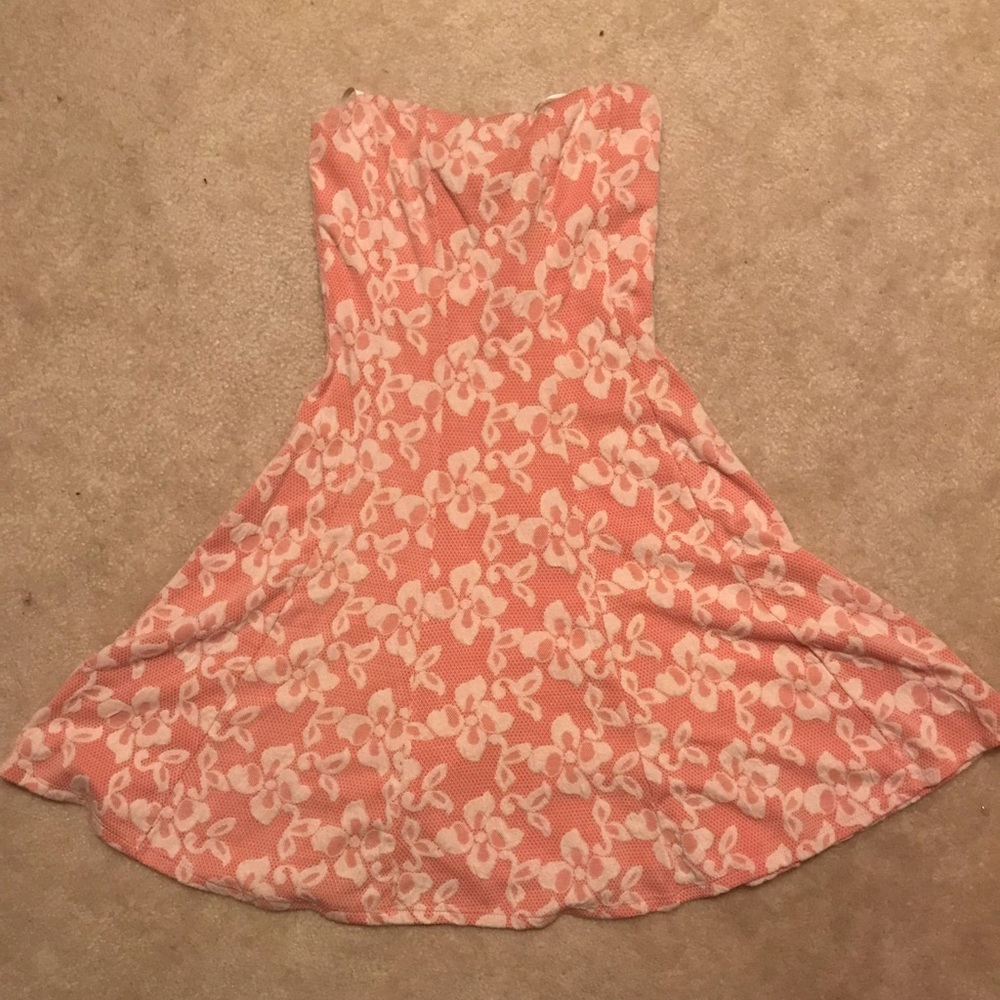 Strapless lace sundress